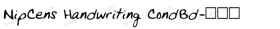 NipCens Handwriting CondBd字体转换